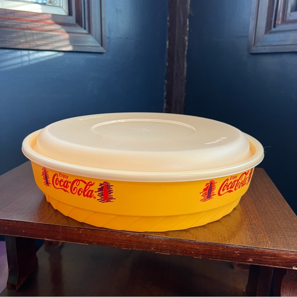 Vintage Coca-Cola Chip & Dip Serving Bowl with Lid